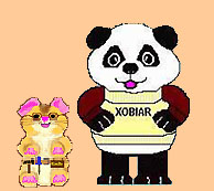 Nuber the hamster & Ping Pong the panda bear